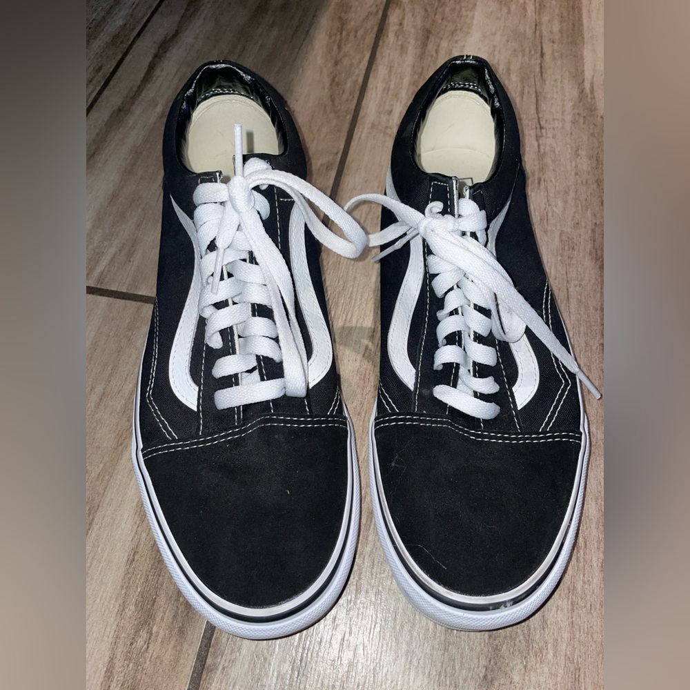 Vans Black and White Sneakers, Size 10